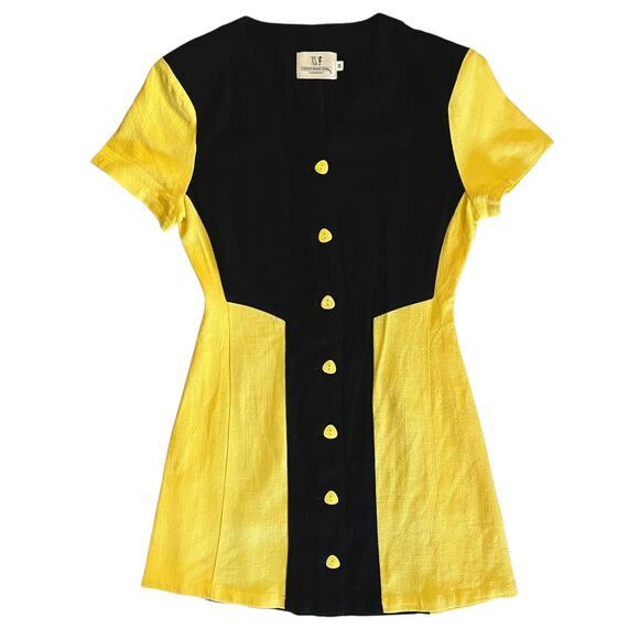 Fashion Brand Company by Penelope Gazin Taxi Linen Mini Dress M Limited Edition - Picture 2 of 8